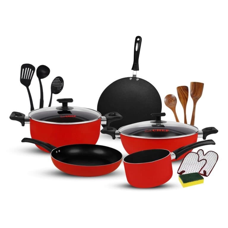 Chef Best Non Stick Cookware Set / Kitchen Set – 331 ( 15 Pcs )