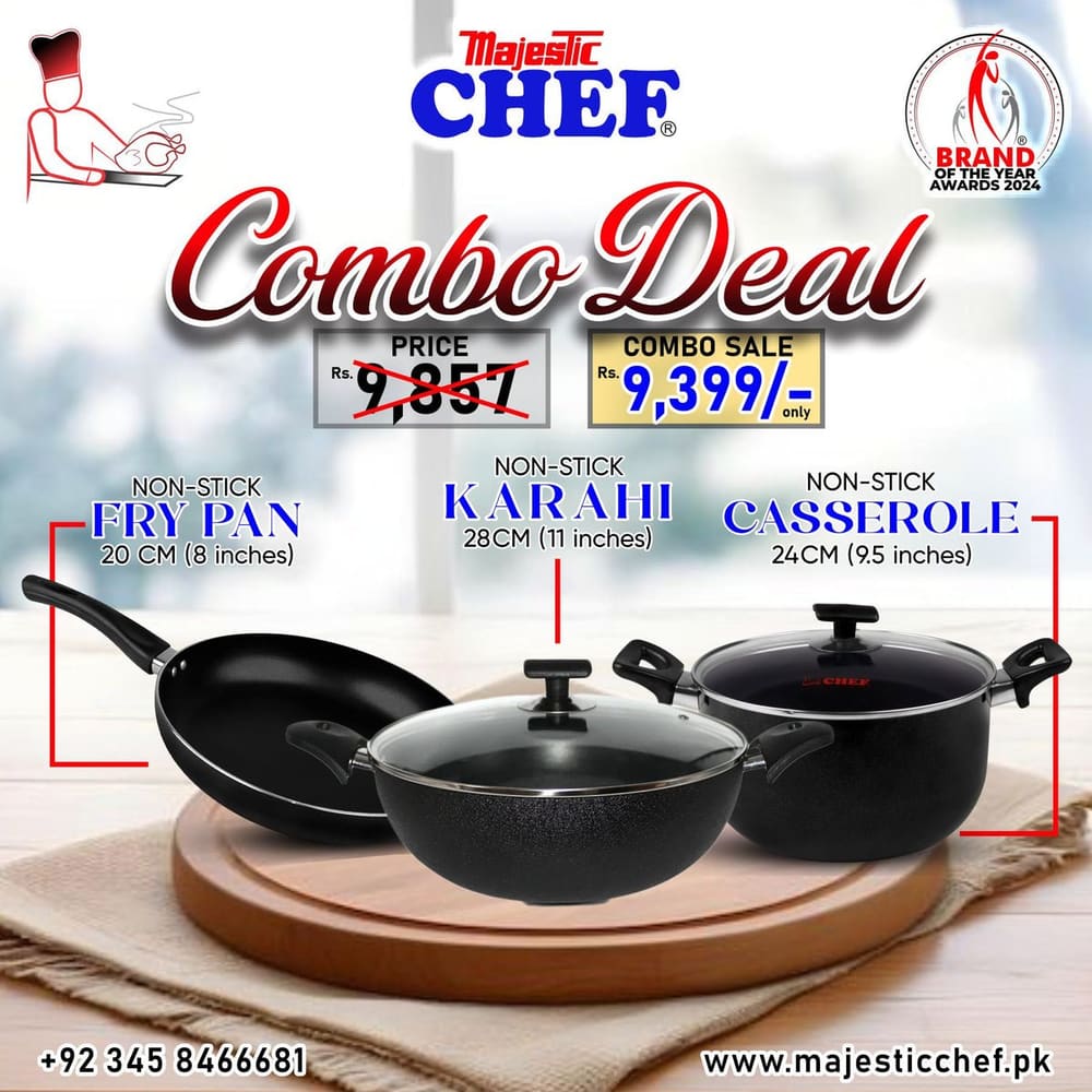 Nonstick Frying Pan – WOk And Cooking Pot – Combo Deals #3