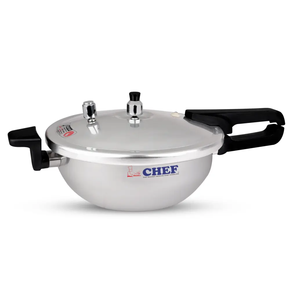 Majestic CHEF Anodized Pressure Cooker Karahi with Glass Lid 3 In 1